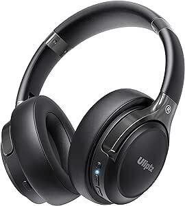 Uliptz Auriculares sem fios Bluetooth, 65 horas de reprodução, 6 modos de som EQ, auriculares sem fios fita estéreo HiFi com microfone
