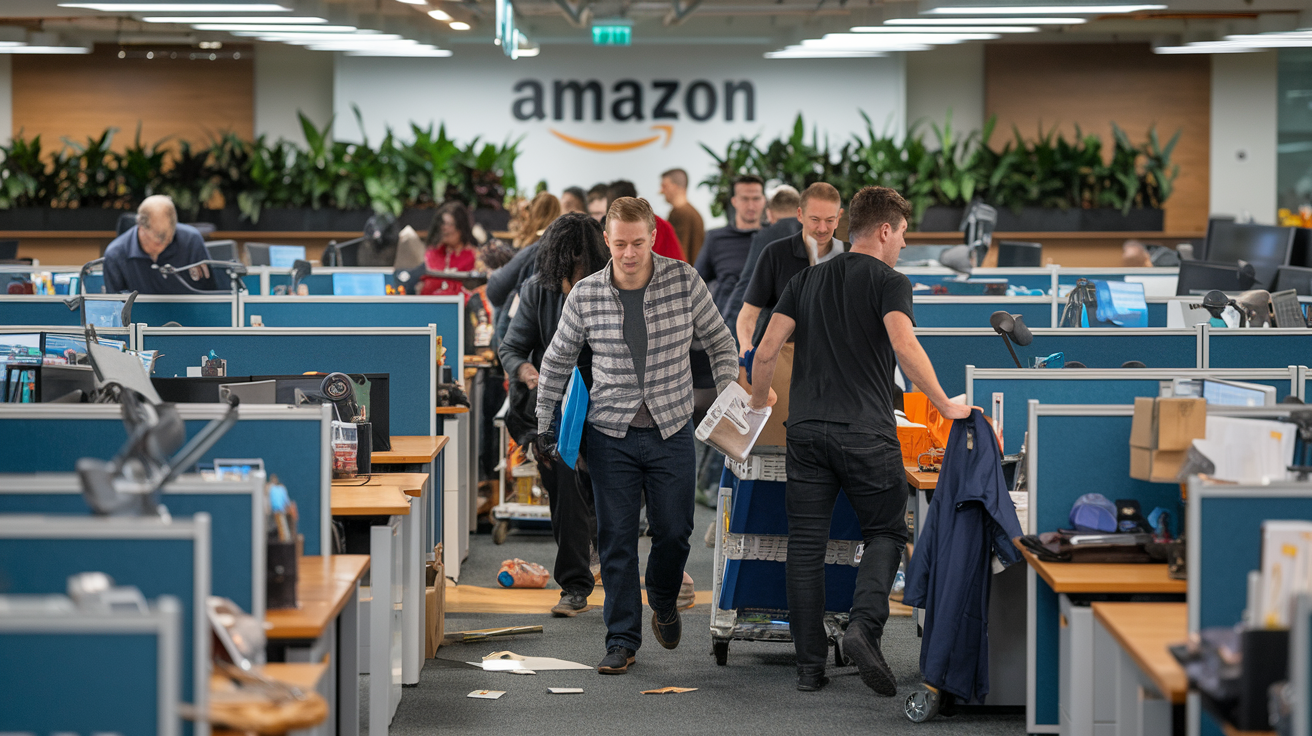 Fim do home office na Amazon vira confusão! Sem espaço para todos nos escritórios,