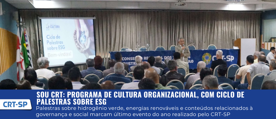 Sou CRT: Programa de Cultura Organizacional, com Ciclo de Palestras sobre ESG