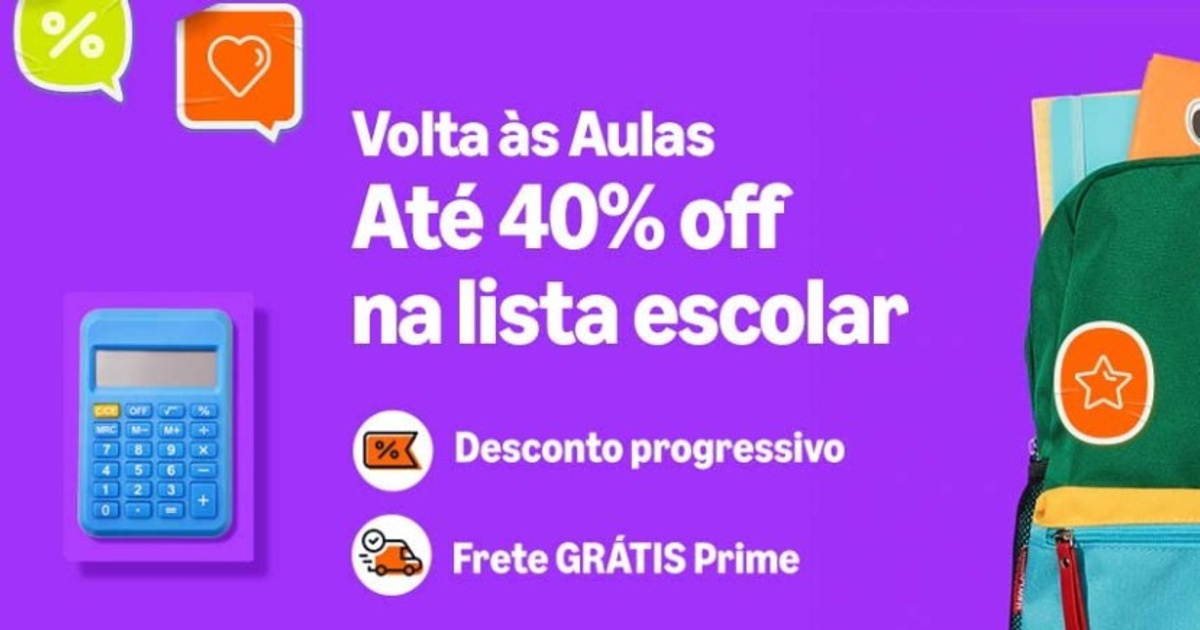 Volta às aulas da Amazon Brasil já começou e tem descontos de até 40% em milhares de livros e itens de material escolar