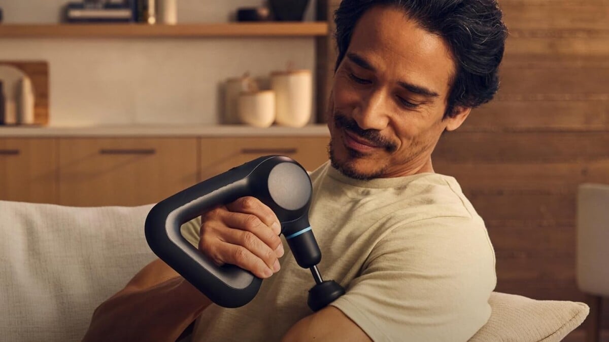 A pistola de massagem Prime, de Restando Muscular, custa US $ 70 na Amazon e Best Buy