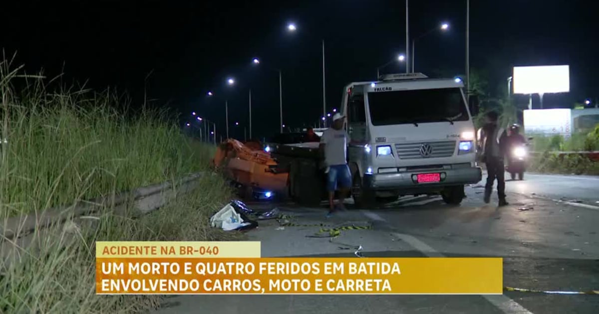 Acidente entre quatro veículos mata uma pessoa e deixa outras três feridas na Grande BH – Noticias R7