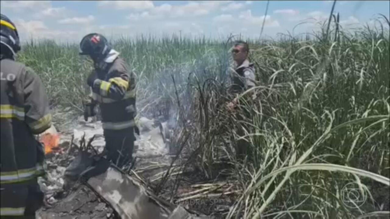 Casal morre em acidente aéreo no interior de São Paulo | Jornal Nacional - G1