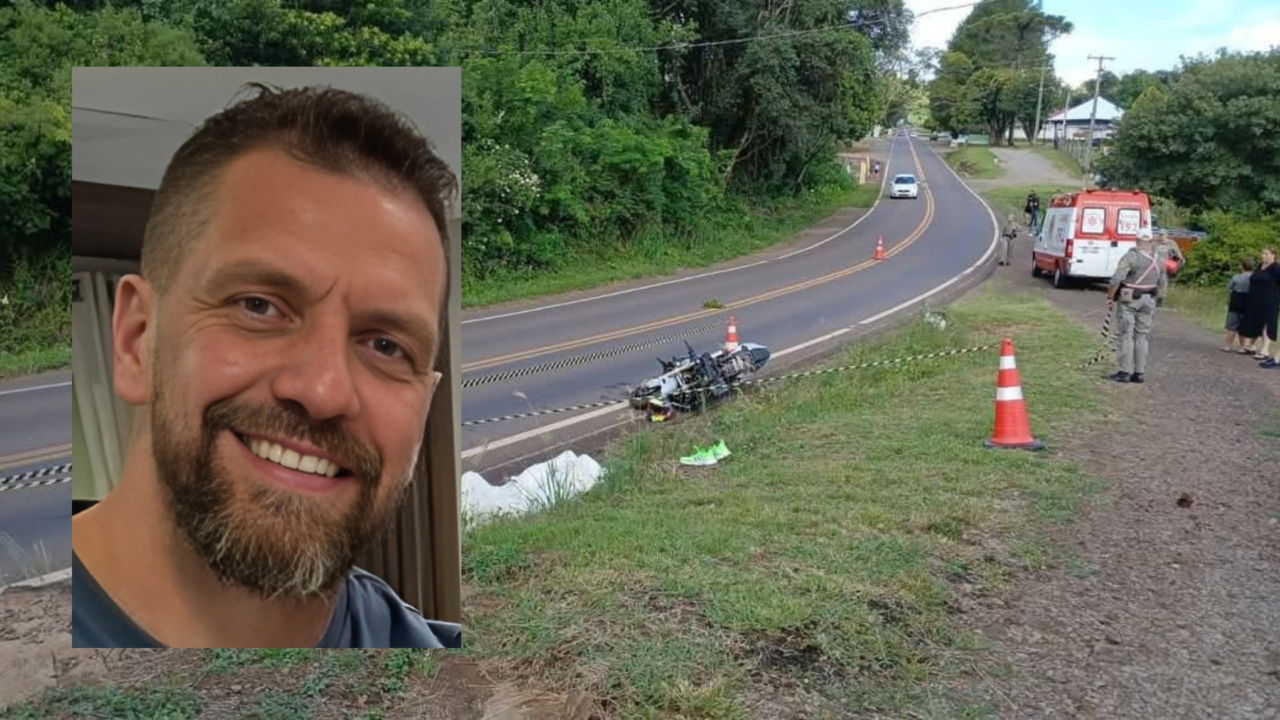 Ex-jogador de futebol morre em acidente de moto na ERS-235, em Nova Petrópolis