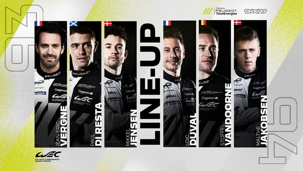 Team Peugeot TotalEnergies revela o seu alinhamento de pilotos para 2025