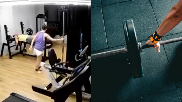 Vídeo: Mulher salva marido de acidente com supino em academia na Paraíba