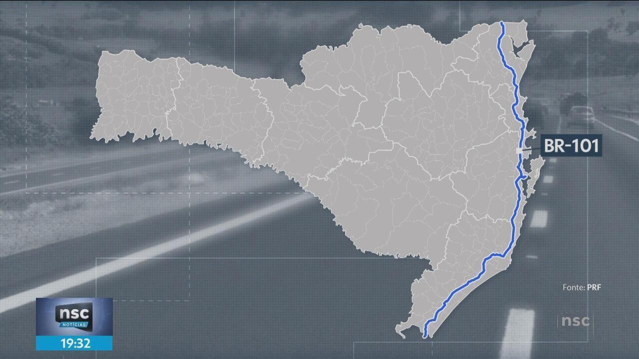 Acidente envolvendo dois caminhões e três carros deixa 12 feridos na BR-280 em SC - G1