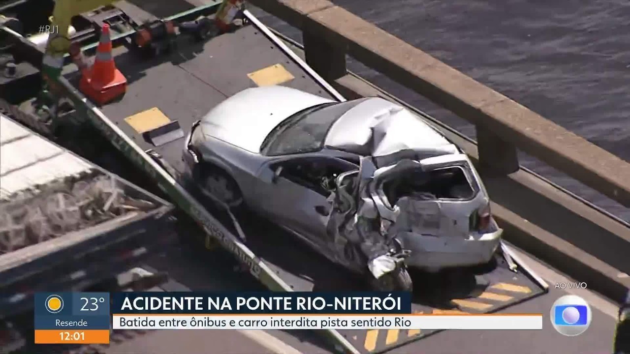 Acidente provoca congestionamento na Ponte Rio-Niterói | Rio de Janeiro - G1