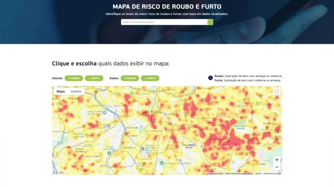 Mapa de risco Ituran