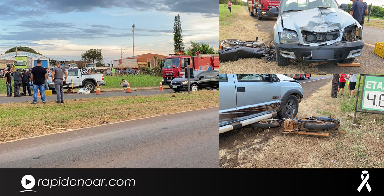 Motociclista morre em acidente com caminhonete na Limeira