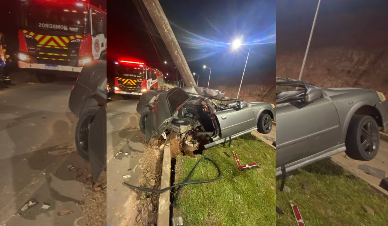 Motorista morre em acidente após bater em poste na Serra