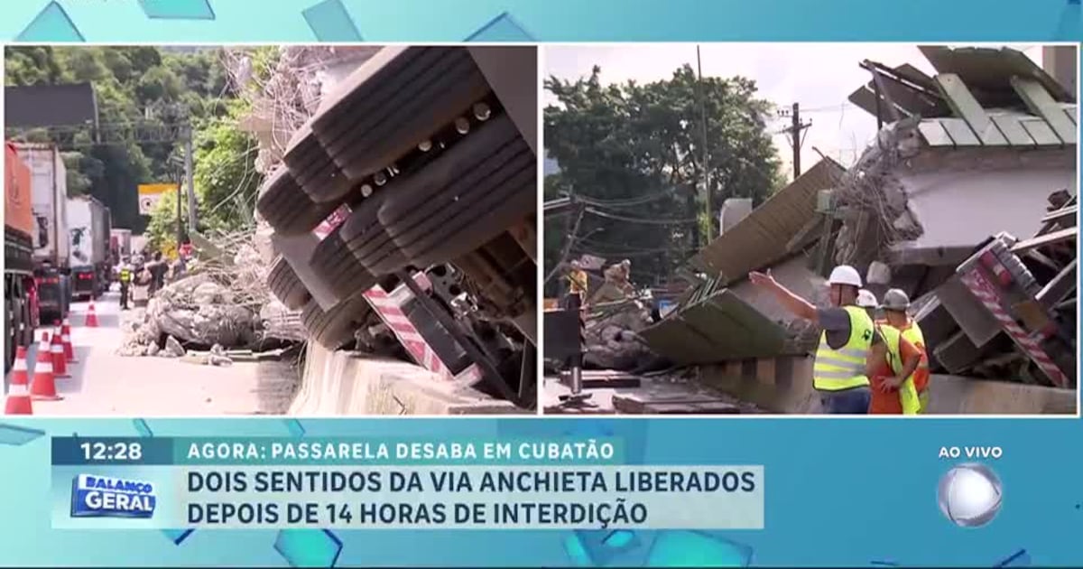Rodovia Anchieta é liberada após 14 horas de interdição por acidente com carreta sem freio – Record