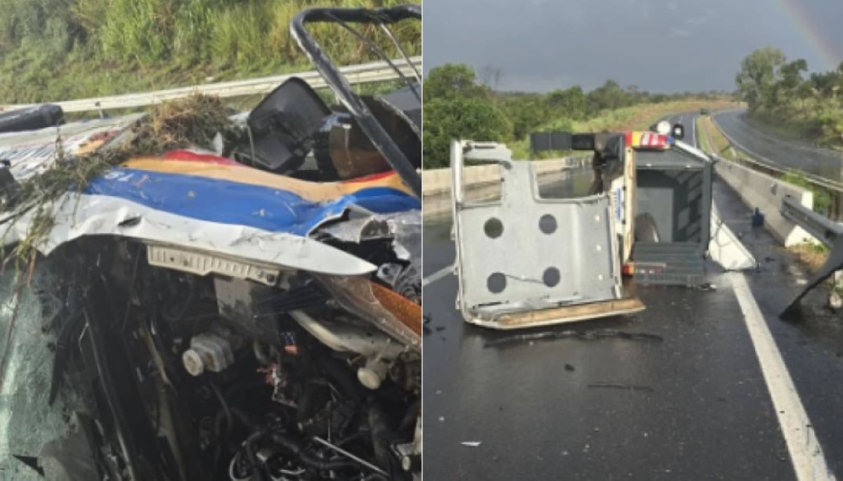 Soldado da PM de MG morre e sargento fica ferido em acidente com viatura na BR-135