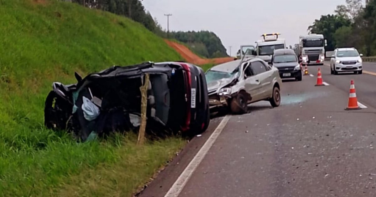 Acidente na BR-386, em Triunfo, deixa ao menos uma pessoa morta e quatro feridas