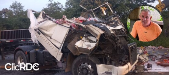 Empresário é a vítima fatal do grave acidente entre caminhões em SC