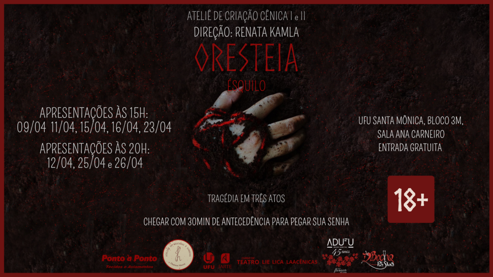 UFU recebe temporada do espetáculo 'Orestéia – Uma releitura contemporânea da tragédia grega' | Comunica UFU