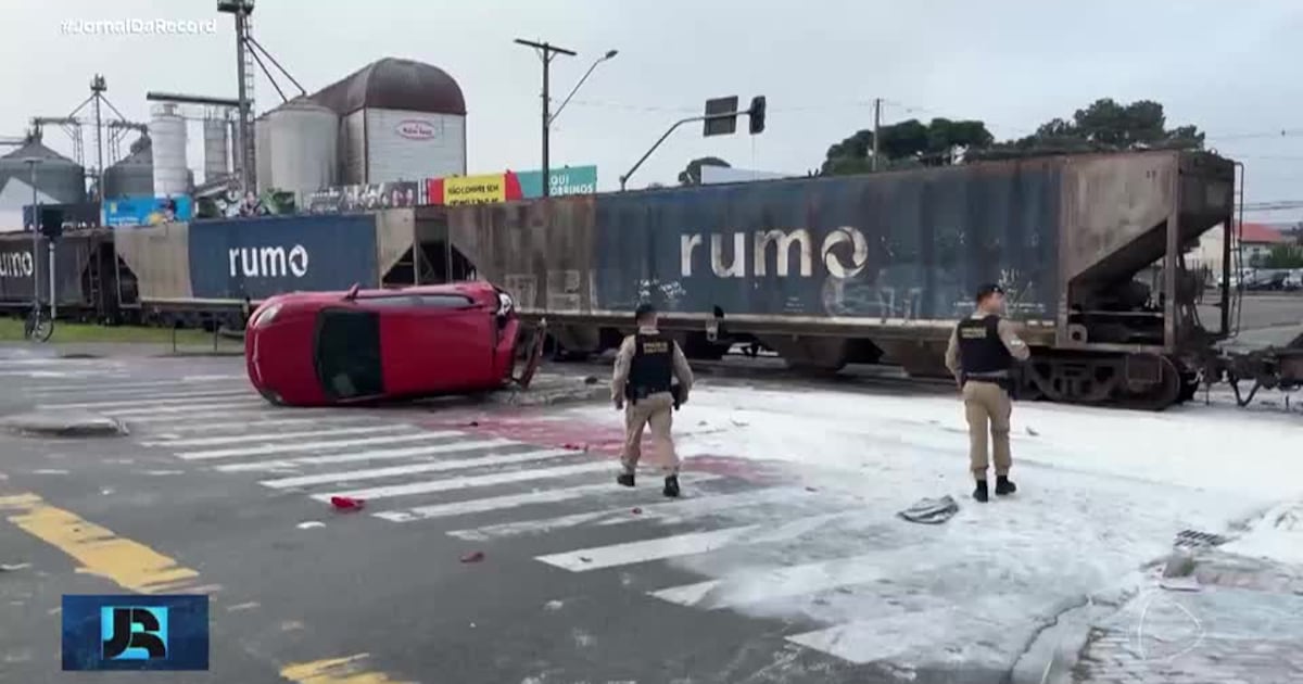 Acidente entre trem, caminhão, carros e moto deixa um morto e um ferido em Pinhais (PR) – Noticias R7