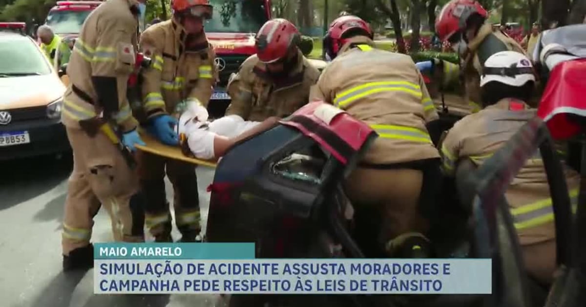 Campanha por segurança no trânsito promove simulação de acidente no Centro de BH – Noticias R7