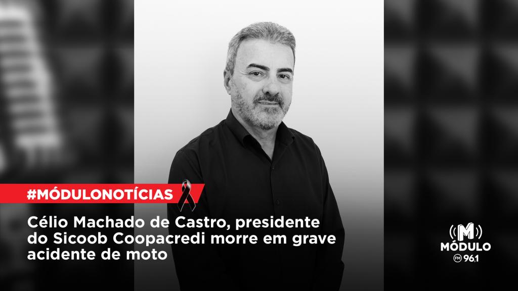 Célio Machado de Castro, presidente do Sicoob Coopacredi morre em grave acidente de moto