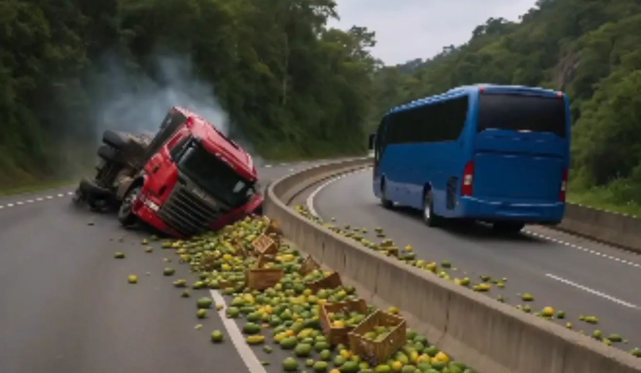 Duplicação na BR-101 evitaria acidente, mostra simulação por IA