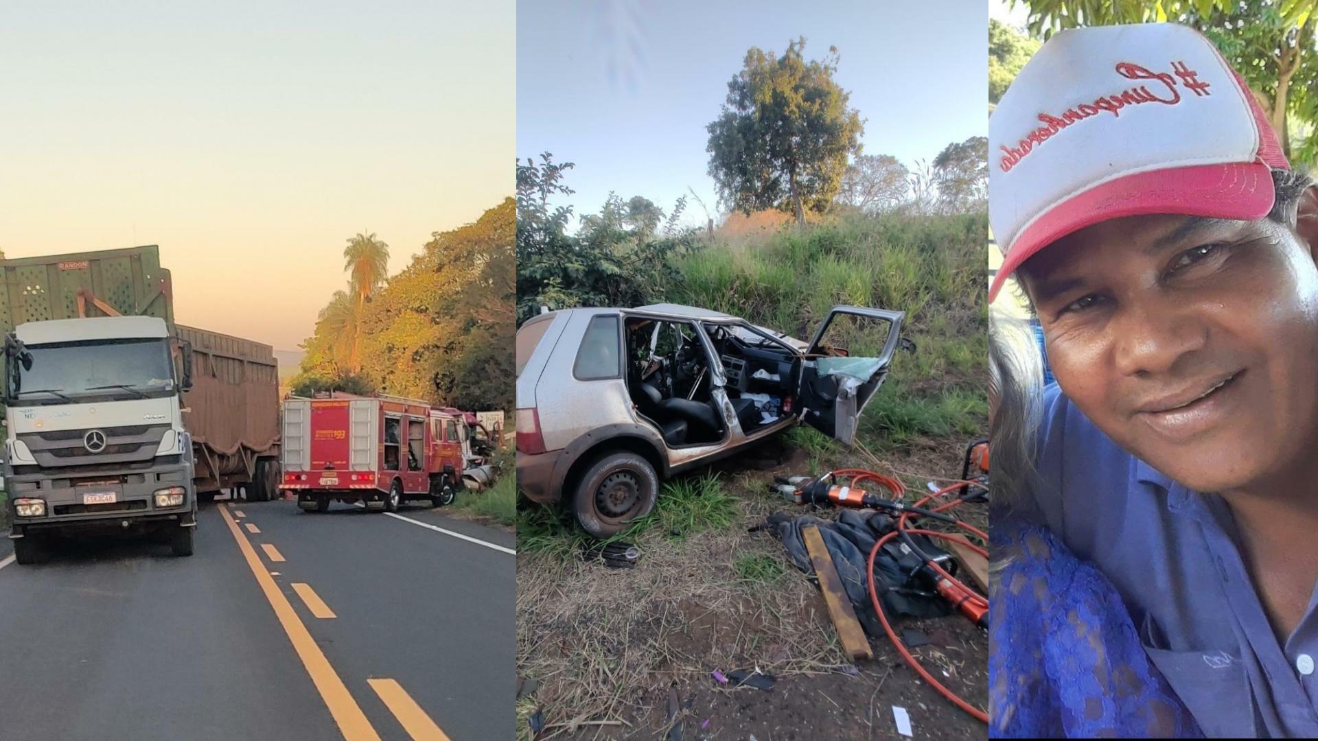 Identificado condutor do Fiat Uno, que morreu em grave acidente na MS-223, em Costa Rica