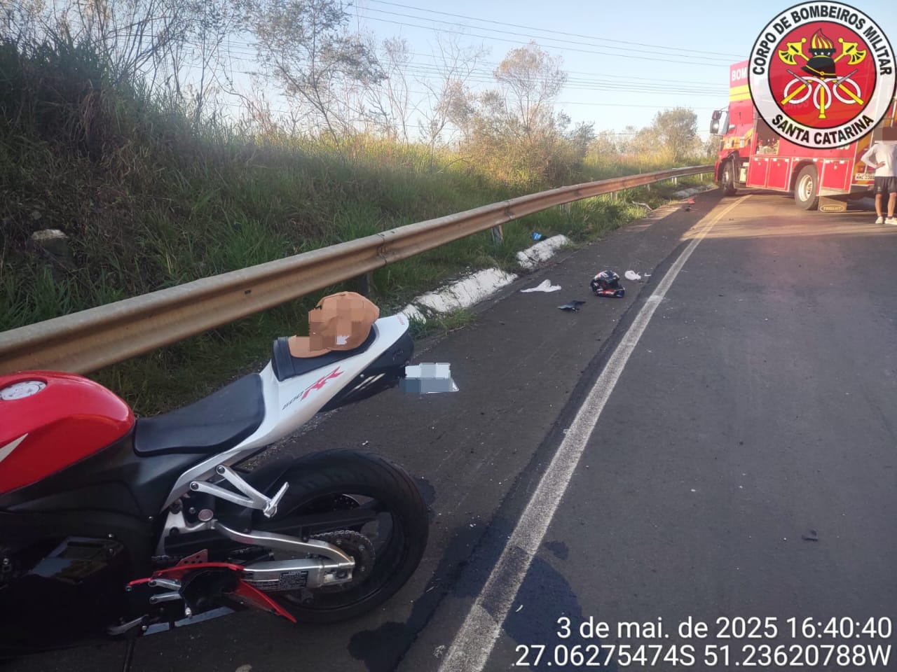 Morre no hospital jovem socorrido pelos Bombeiros em acidente na Curva do Chiqueirão