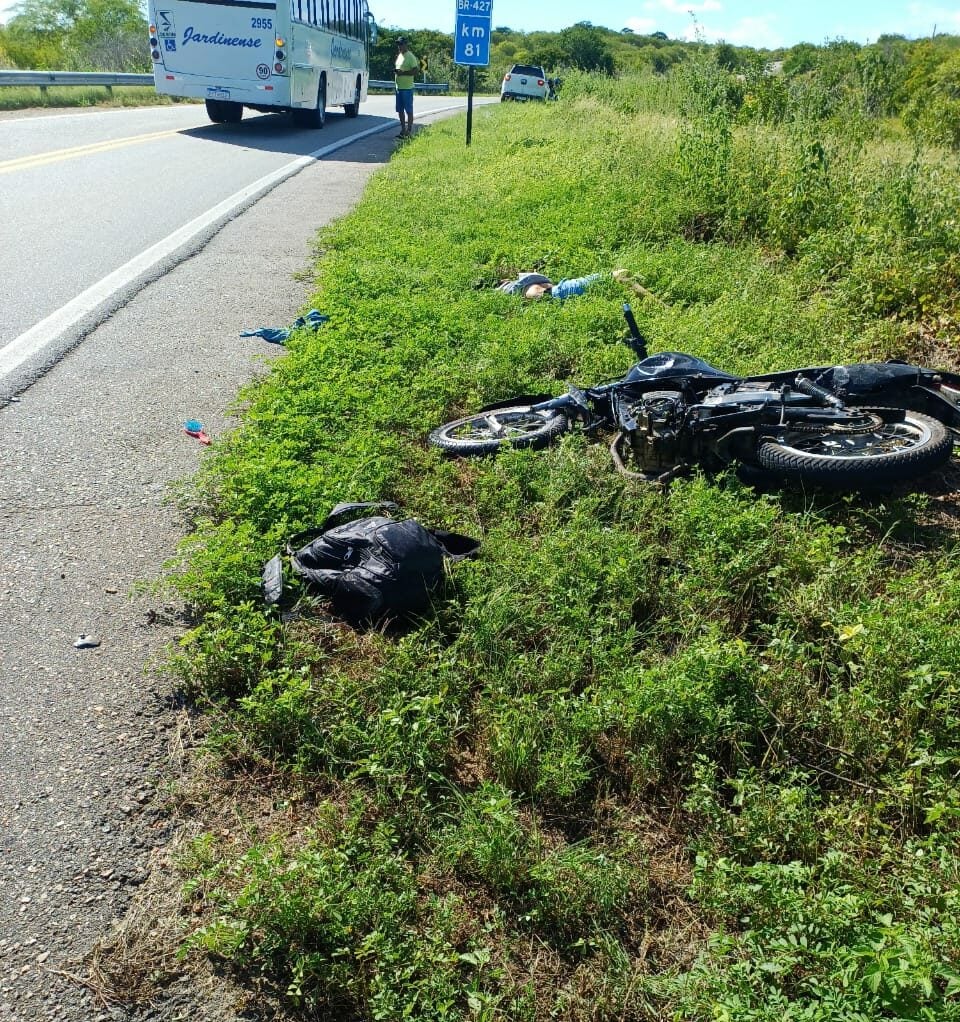 Motociclista de 30 anos morre em acidente na BR-427 no interior do RN