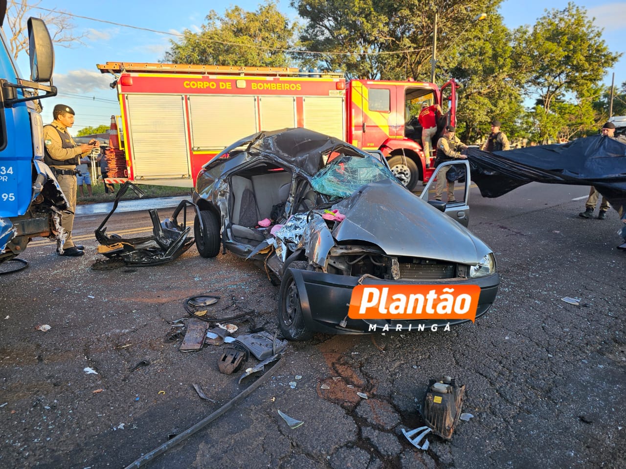 Mulher e adolescente morrem após grave acidente no Contorno Sul em Maringá