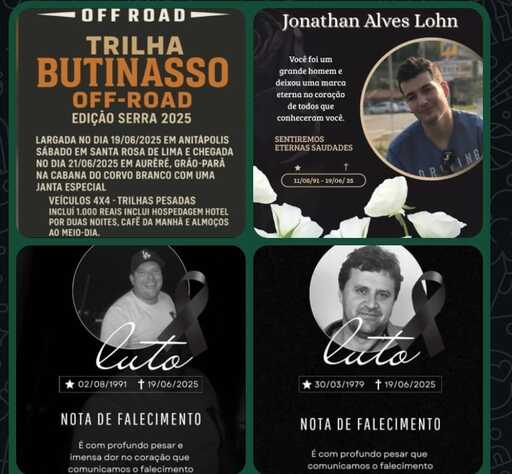 Acidente na Trilha Butinasso Deixa 3 Vítimas Fatais, incluindo 2 da Serra Catarinense