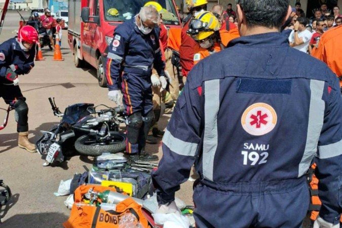 A vítima tinha 21 anos e foi socorrida pelo Corpo de Bombeiros -  (crédito: CBMDF)