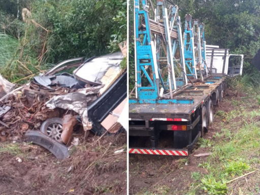 Tribuna do Vale / Notícias / Três pessoas morrem em grave acidente na BR-470 em Monte Alegre