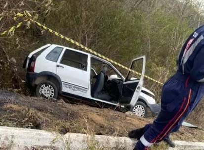 Acidente mata três pessoas e deixa dois feridos em rodovia no Sertão da Paraíba