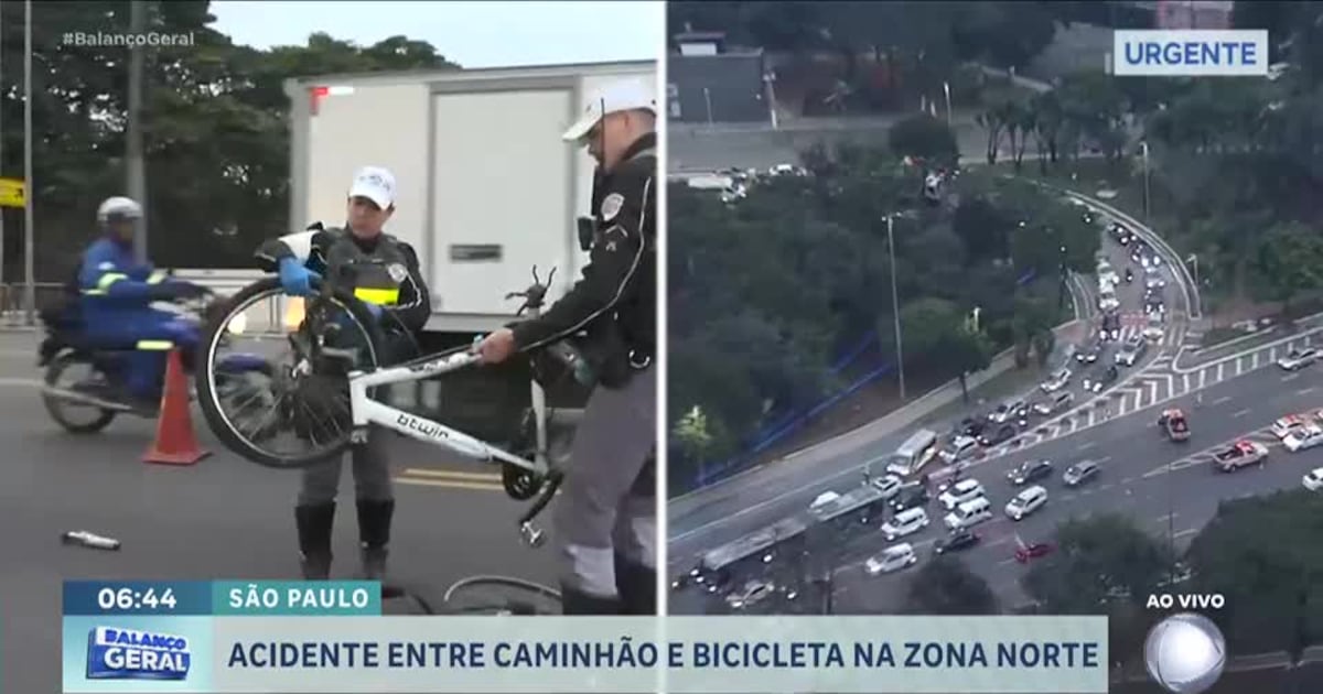 Ciclista sofre parada cardiorrespiratória após sofrer acidente com caminhão em São Paulo – Record