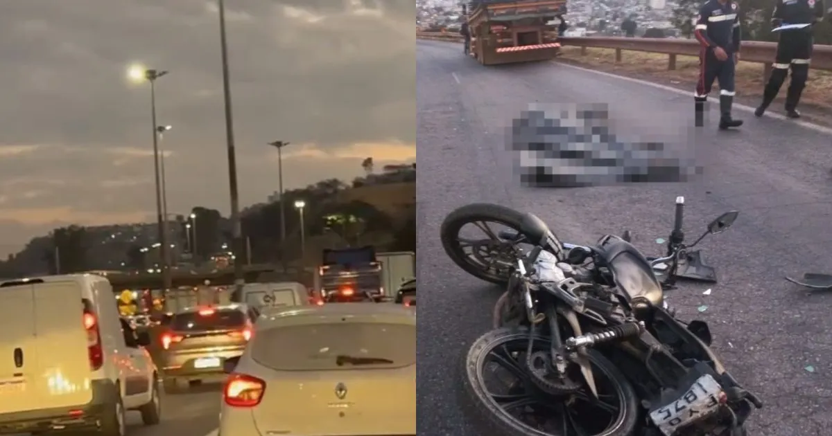 Motociclista morre em acidente com caminhão e carreta no Anel Rodoviário, em BH - Itatiaia