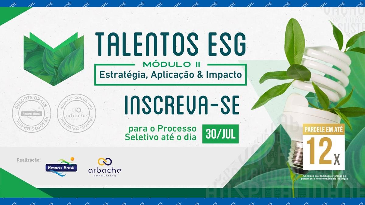 Resorts Brasil Lança Novo Módulo de Curso Esg