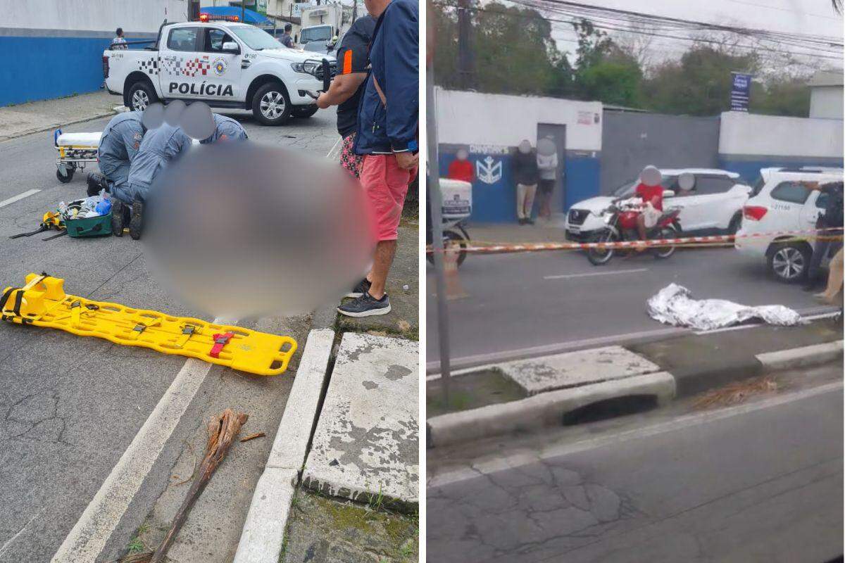 Acidente de moto mata pai e filho após homem cruzar pista no litoral de São Paulo