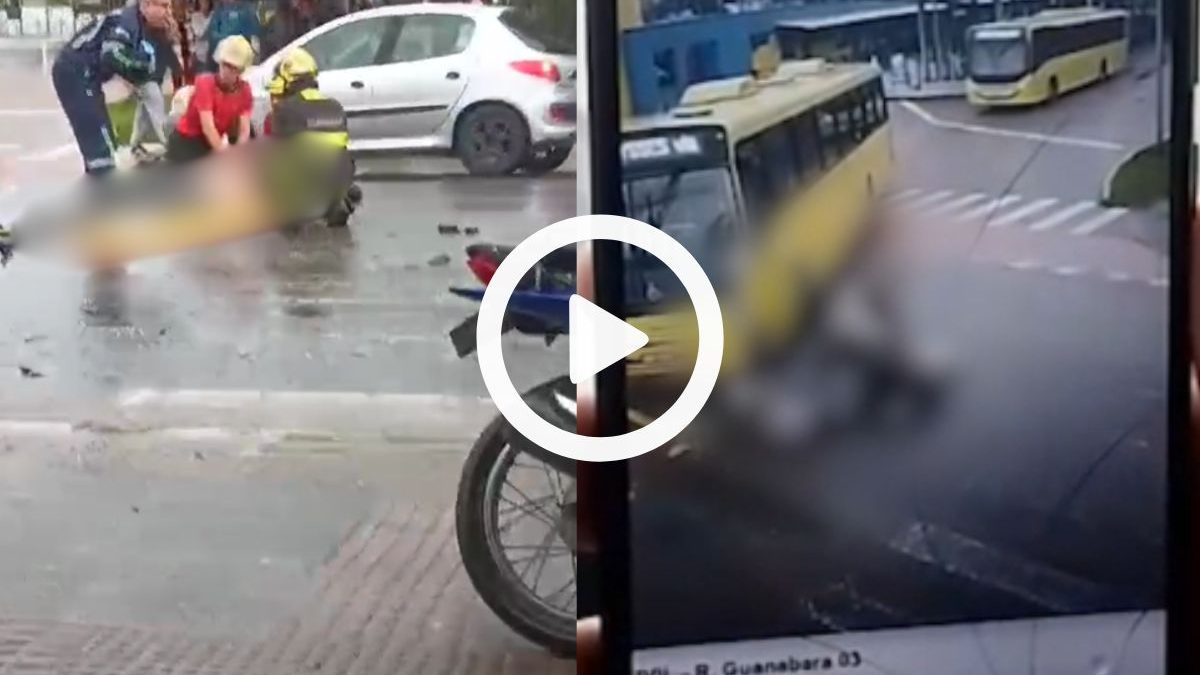 Homem morre em colisão entre ônibus e moto em Joinville