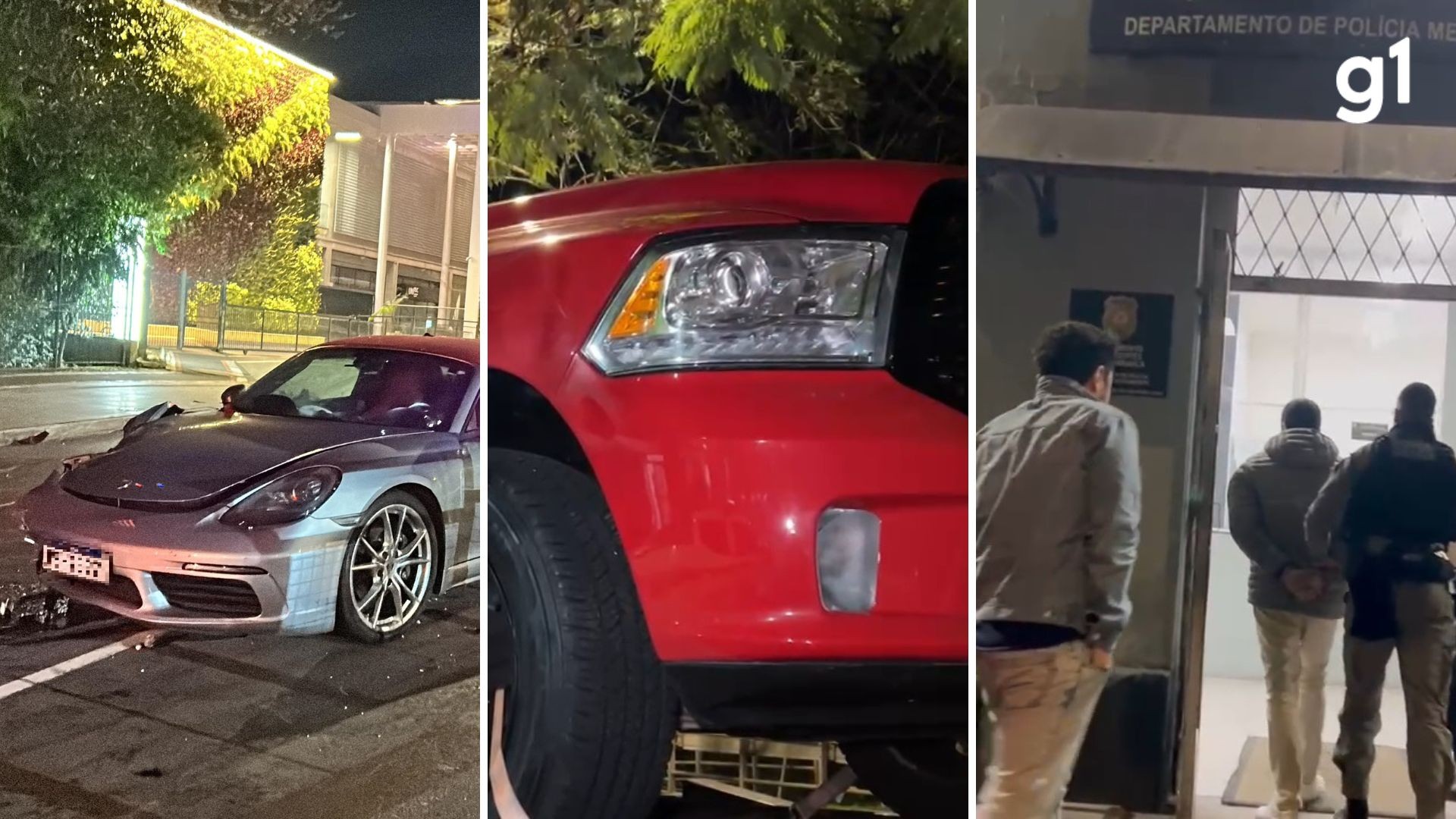 Motoristas de carros de luxo são presos após causar acidente durante racha no RS - G1