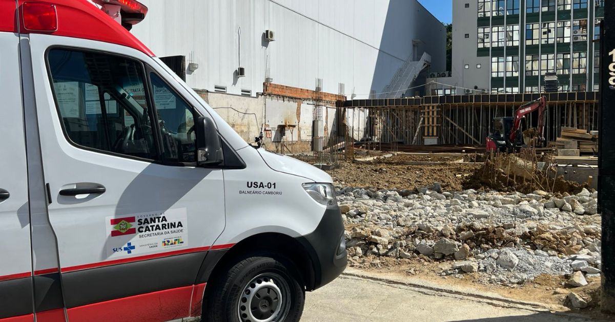 Trabalhador sofre queda de 3m de altura e é encaminhado ao Ruth Cardoso em Balneário Camboriú | Portal Menina