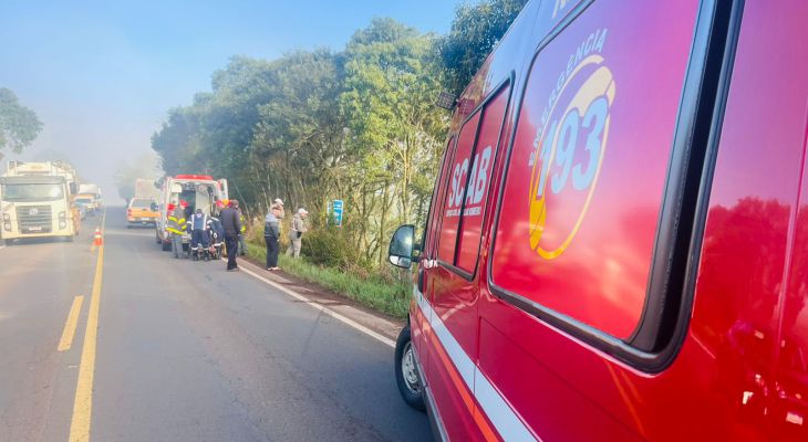 Acidente é registrado na ERS-324, em Casca