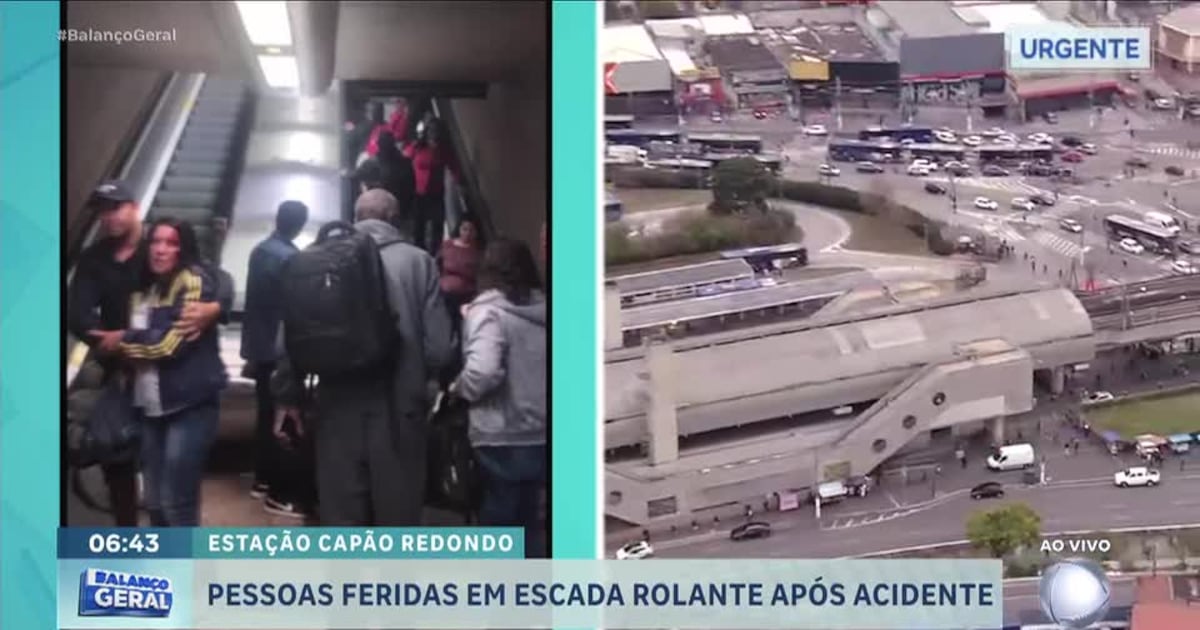 Acidente em escada rolante deixa feridos na estação Capão Redondo do metrô de São Paulo – Record