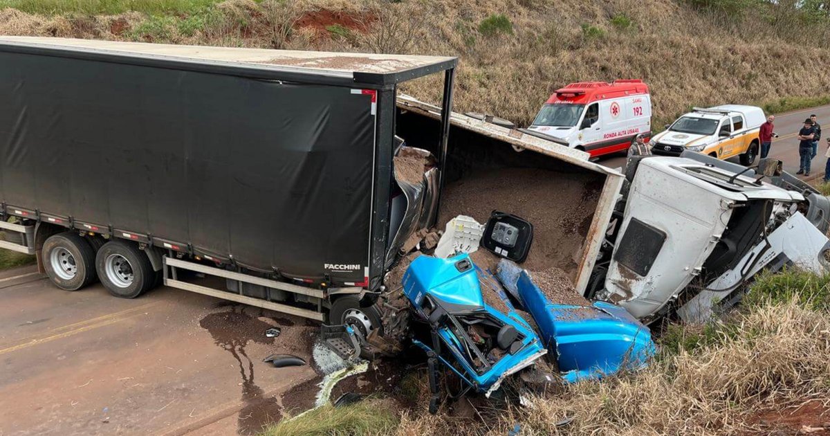 Acidente entre dois caminhões deixa um morto na RS-324 em Ronda Alta