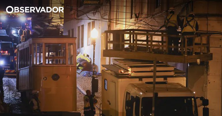 Cabo do elevador da Glória cedeu no ponto de fixação – Observador