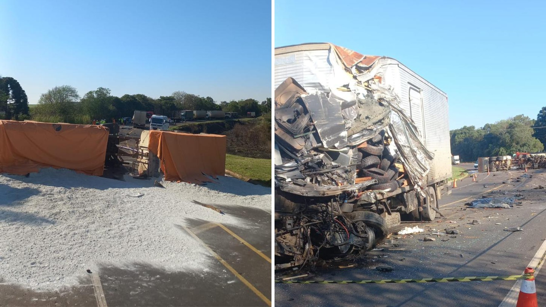 Caminhoneiro morre e BR-277 é interditada após acidente, no Paraná - G1 - Globo