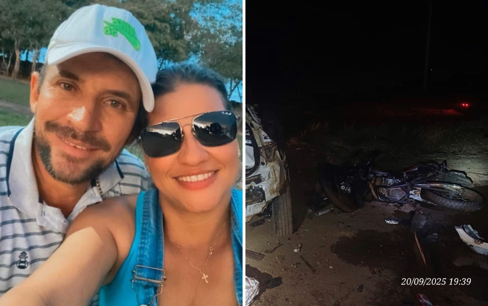 Casal de motociclistas que morreu em acidente que matou 8 pessoas estava indo co