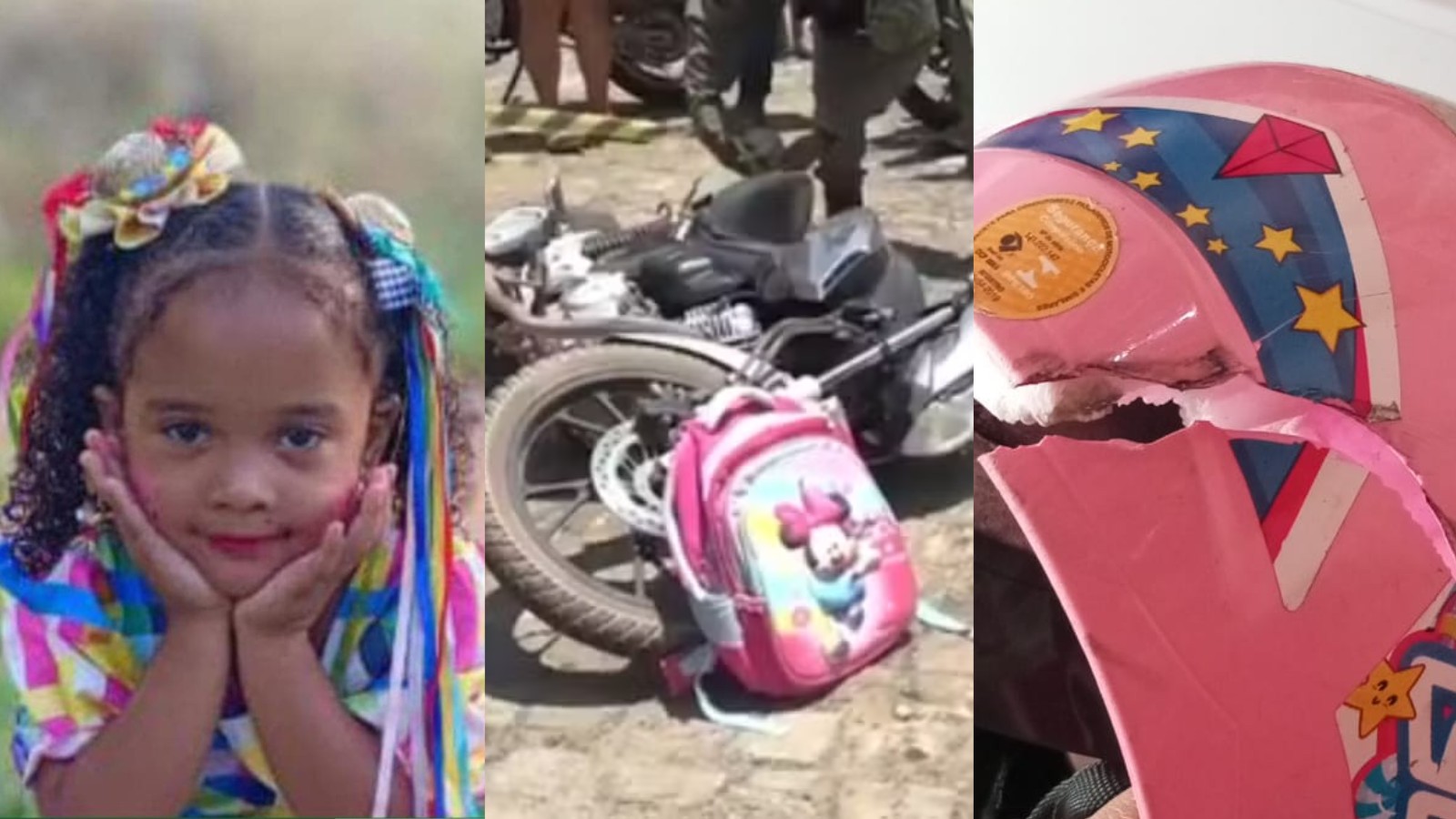 Criança de quatro anos morre após grave acidente no Piauí; capacete rachou