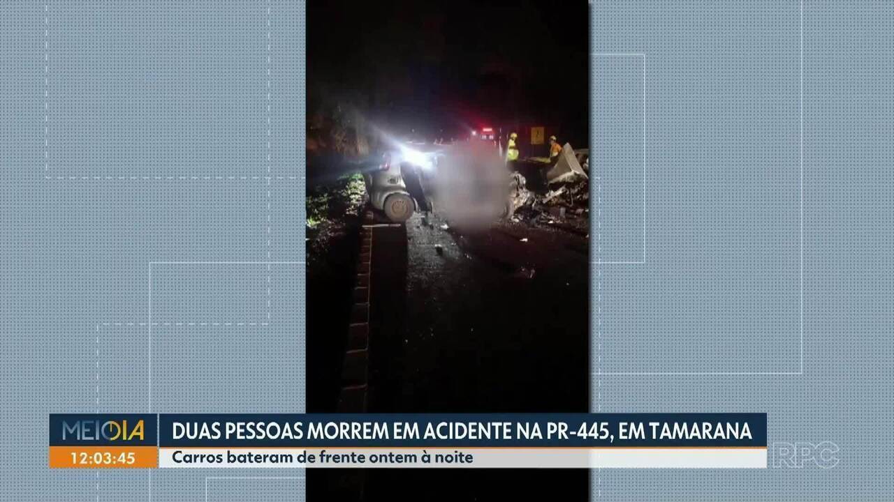 Duas pessoas morrem em acidente na PR-445, em Tamarana | Vídeos Meio Dia Paraná