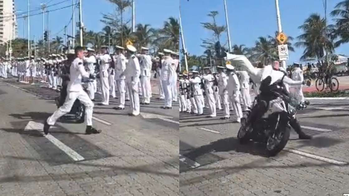 Militar da Marinha é atropelado durante desfile de 7 de Setembro na Avenida Beira-Mar, em Fortaleza