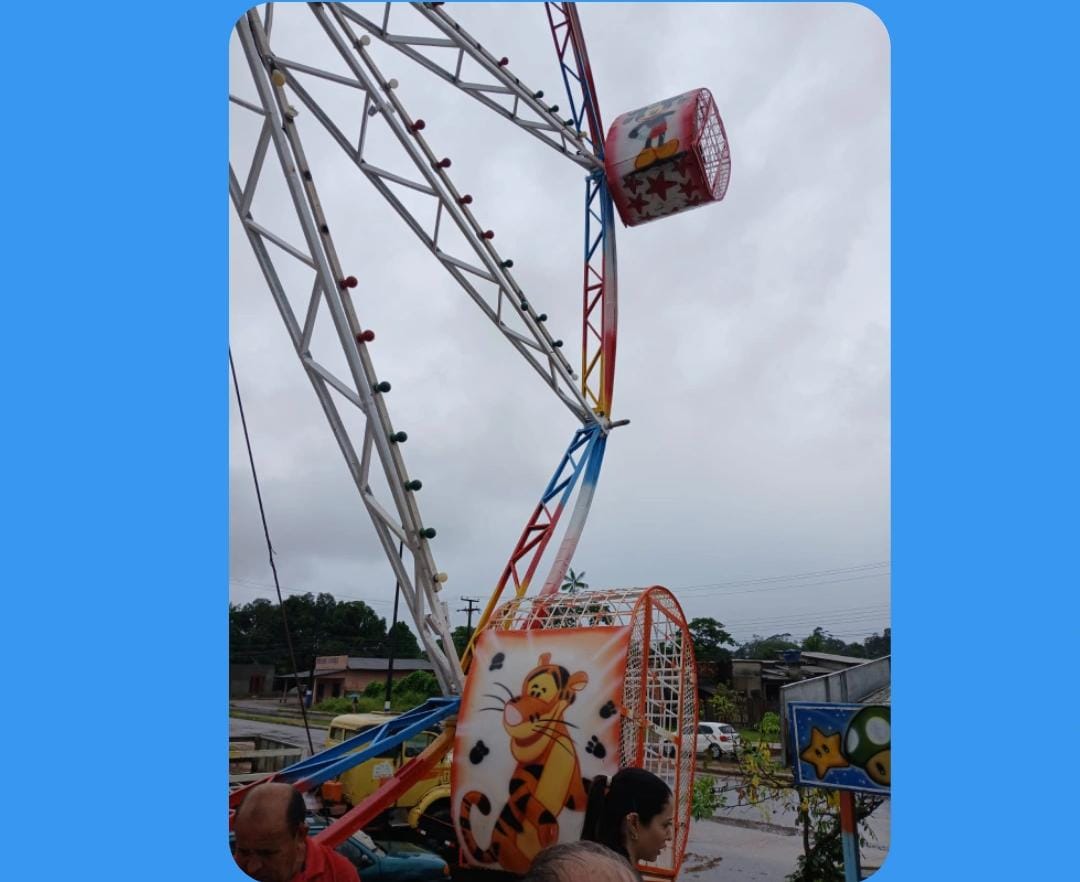 Roda-gigante envlvida no acidente (Foto: Ascom/PCRR)