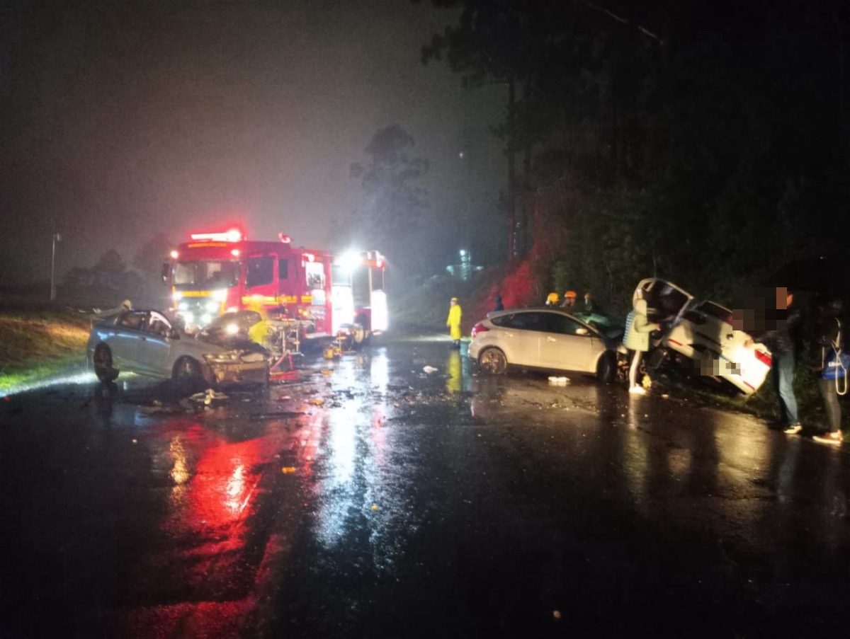 Três veículos se envolvem em grave acidente na RSC-287